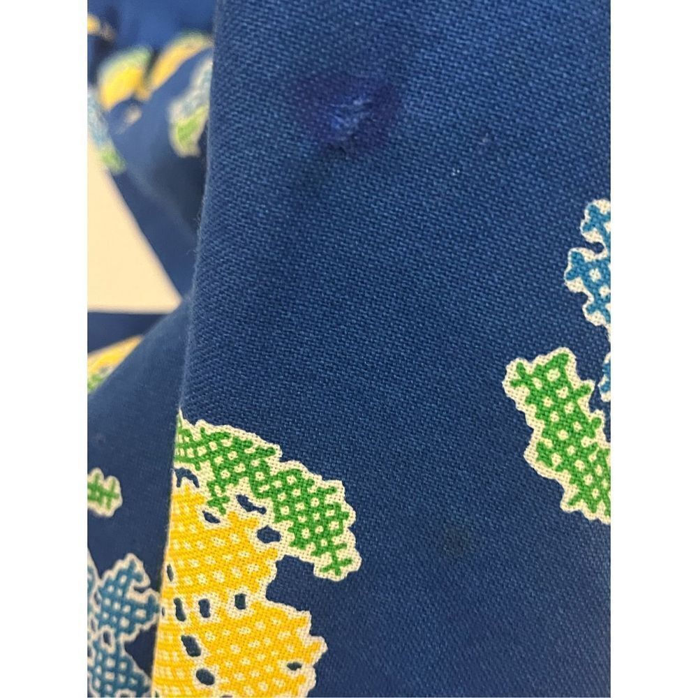 Malia Honolulu Vintage 60s Blue Floral Halter Dress XS - Picture 12 of 13